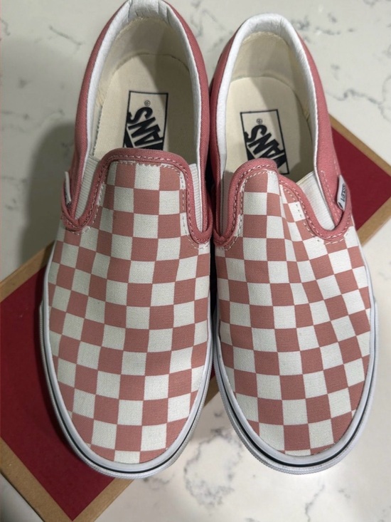 Vans Shoes - Vans Women’s Slip-On Checkerboard Sneakers - Rose/White